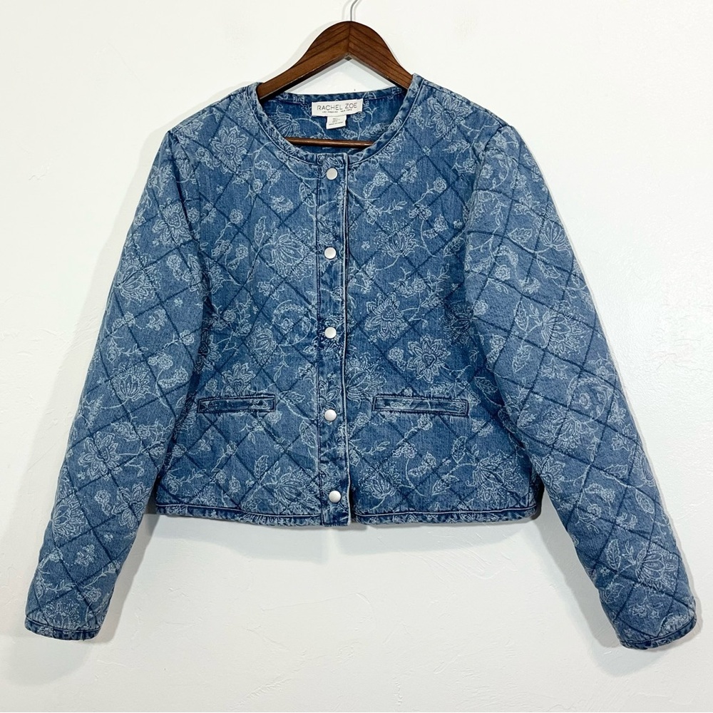 Rachel Zoe Quilted Denim Jacket
